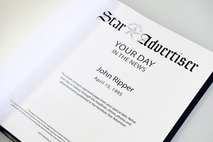 Honolulu Star-Advertiser Custom Birthday Book