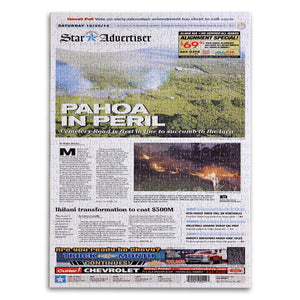 Honolulu Star-Advertiser Custom Front Page Jigsaw Puzzle